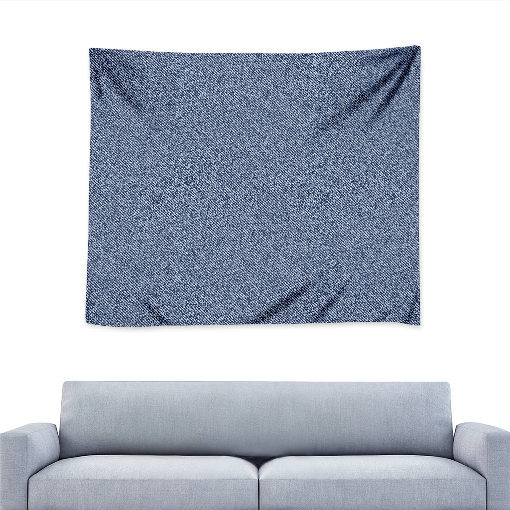 Blue Denim Jeans Pattern Print Tapestry