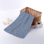 Blue Denim Jeans Pattern Print Towel