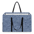 Blue Denim Jeans Pattern Print Utility Tote Bag