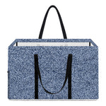 Blue Denim Jeans Pattern Print Utility Tote Bag