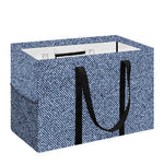 Blue Denim Jeans Pattern Print Utility Tote Bag