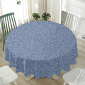 Blue Denim Jeans Pattern Print Waterproof Round Tablecloth