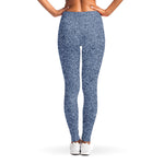 Blue Denim Jeans Pattern Print Women's Leggings