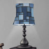 Blue Denim Patchwork Pattern Print Bell Lamp Shade