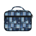 Blue Denim Patchwork Pattern Print Briefcase Bible Bag