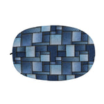 Blue Denim Patchwork Pattern Print Car Side Mirror Covers