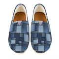 Blue Denim Patchwork Pattern Print Casual Shoes