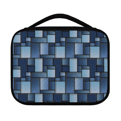 Blue Denim Patchwork Pattern Print Classic Bible Case