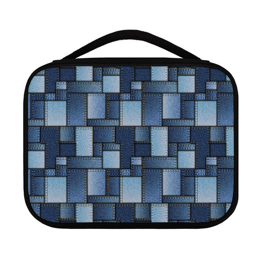 Blue Denim Patchwork Pattern Print Classic Bible Case