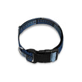 Blue Denim Patchwork Pattern Print Dog Collar