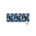 Blue Denim Patchwork Pattern Print Extended Mouse Pad