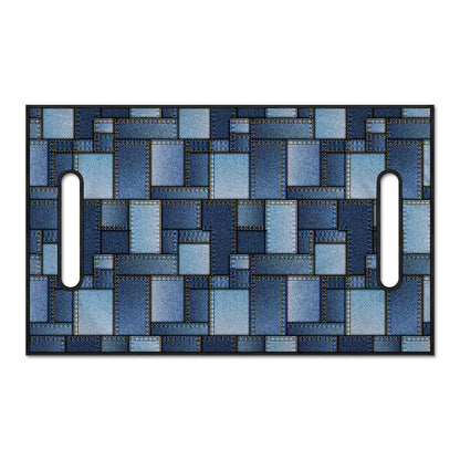Blue Denim Patchwork Pattern Print Golf Cart Seat Cover