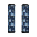 Blue Denim Patchwork Pattern Print Handle Covers
