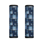 Blue Denim Patchwork Pattern Print Handle Covers