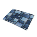 Blue Denim Patchwork Pattern Print Pet Cooling Mat Cover