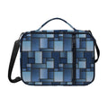 Blue Denim Patchwork Pattern Print Shoulder Strap Bible Bag