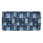 Blue Denim Patchwork Pattern Print Towel