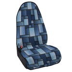 Blue Denim Patchwork Pattern Print Waterproof Car Seat Cover