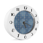 Blue Denim Western Paisley Print Alarm Clock