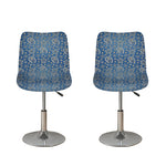 Blue Denim Western Paisley Print Bar Stool Covers