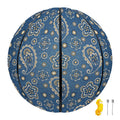 Blue Denim Western Paisley Print Basketball