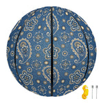 Blue Denim Western Paisley Print Basketball