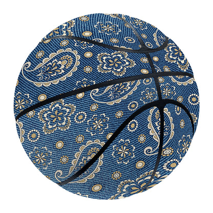 Blue Denim Western Paisley Print Basketball