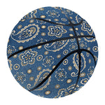 Blue Denim Western Paisley Print Basketball