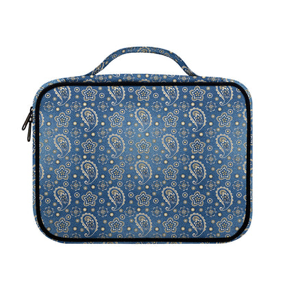 Blue Denim Western Paisley Print Briefcase Bible Bag