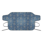Blue Denim Western Paisley Print Car Windshield Snow Cover