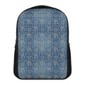 Blue Denim Western Paisley Print Casual Backpack