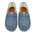Blue Denim Western Paisley Print Casual Shoes