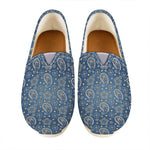 Blue Denim Western Paisley Print Casual Shoes