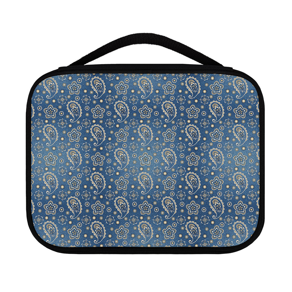 Blue Denim Western Paisley Print Classic Bible Case