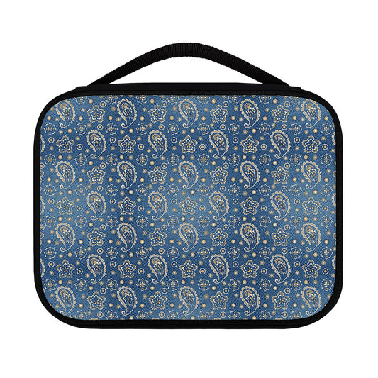 Blue Denim Western Paisley Print Classic Bible Case