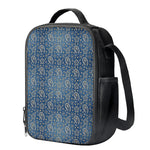 Blue Denim Western Paisley Print Crossbody Lunch Bag