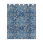 Blue Denim Western Paisley Print Curtain
