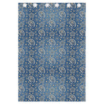 Blue Denim Western Paisley Print Curtain