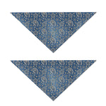Blue Denim Western Paisley Print Dog Bandana