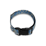 Blue Denim Western Paisley Print Dog Collar