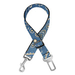 Blue Denim Western Paisley Print Dog Seat Belt