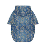 Blue Denim Western Paisley Print Dog Zip Up Hoodie