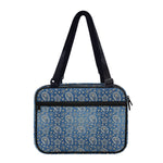 Blue Denim Western Paisley Print Double Strap Bible Bag