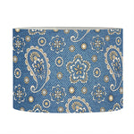 Blue Denim Western Paisley Print Drum Lamp Shade