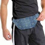 Blue Denim Western Paisley Print Fanny Pack