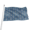 Blue Denim Western Paisley Print Flag