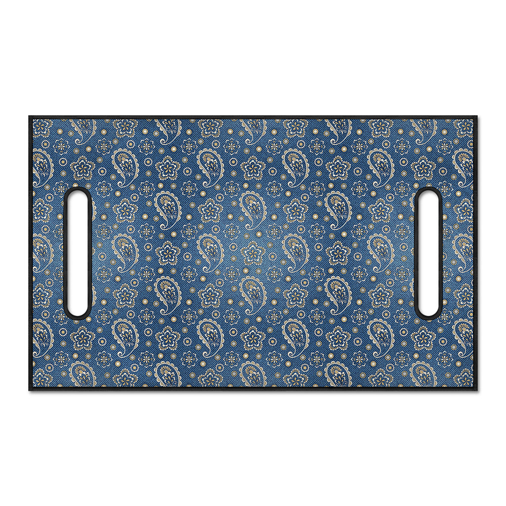 Blue Denim Western Paisley Print Golf Cart Seat Cover