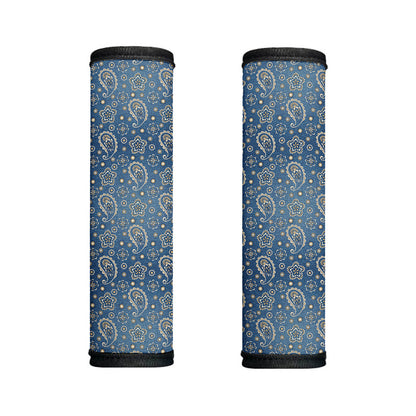 Blue Denim Western Paisley Print Handle Covers