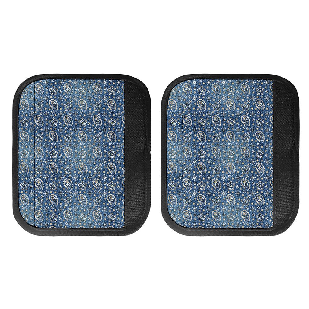 Blue Denim Western Paisley Print Handle Covers