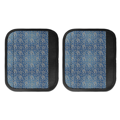 Blue Denim Western Paisley Print Handle Covers